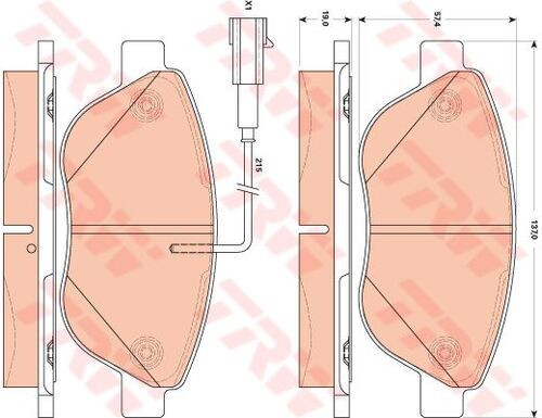 Gdb1879 Fren Balatası Ön Panda 1.4 06- 1.3D 040-10- Fiat 500 1.4 10 07- 971811 Sası Nosundan Sonra