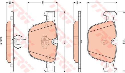 Gdb1892 Fren Balatası Arka Bmw 5 F07Gt 550İ 10- Bmw 7 F04 750İ 09- Bmw X5 E70 4.4M 09- Bmw X6 E71-E72 08-