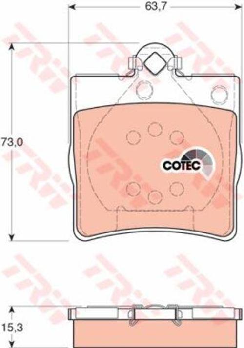 Gdb1335 Fren Balatası Arka W202 95-00 S202 96-00 W203 00-07 Cl203 08-11 W210 95-00 R170 96-00 R171 04-10 34202720