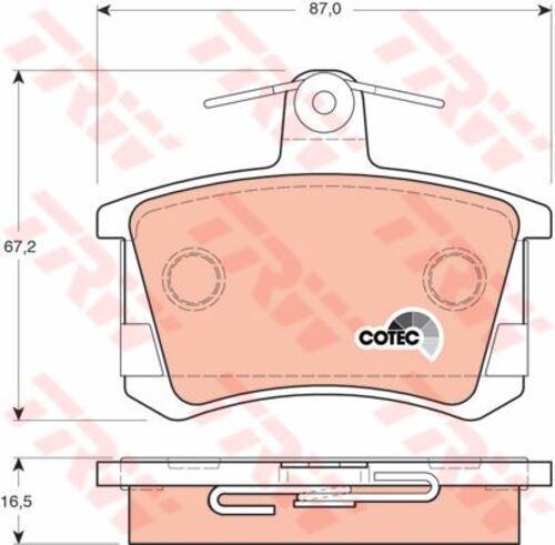 Gdb1163 Fren Balatası Arka 80 86- 100 81- 200 82- A4 94- A6 94- A8 94-