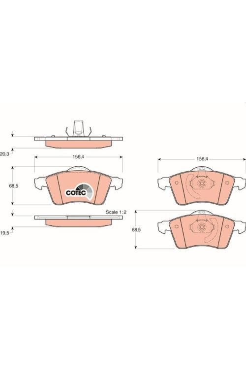 On Fren Balatası- (Vw Transporter 96-04) 7D0698151E