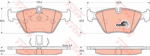 Gdb1264 Fren Balatası Ön 75 Mg Zs / Bmw 3 E46 Bmw 5 E39 Bmw Z4 E85 Bmw X3 E83