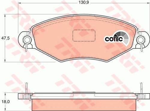 Gdb1361 Fren Balatası Ön 206 98- 306 93-