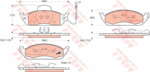Gdb1378 Fren Balatası Ön M Serisi W163 Ml230 Ml270 Ml320