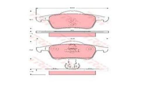 Gdb1389 Fren Balatası Arka S60 00-10 S70 97-00 S80 98- V70 97-07 Xc70 00-