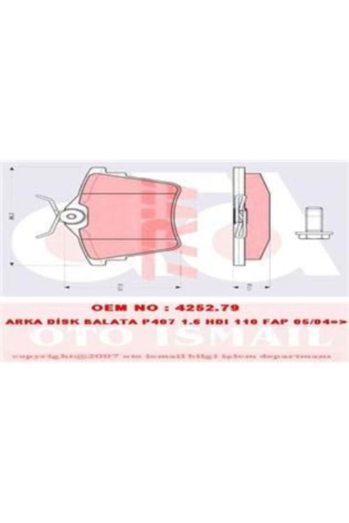 Gdb1596 Fren Balatasi Arka 407 04- 607 00- / C5 08- 537147388