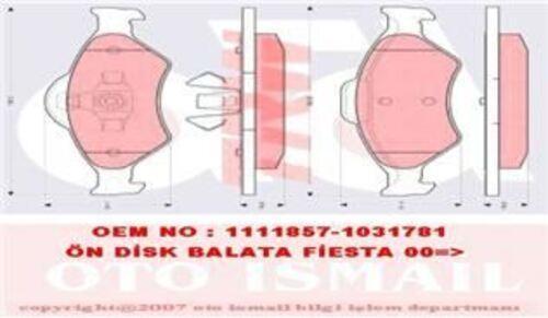 Gdb1418 Fren Balatası Ön Fiesta Iv 95- Ka 96- / Mazda 121 96-