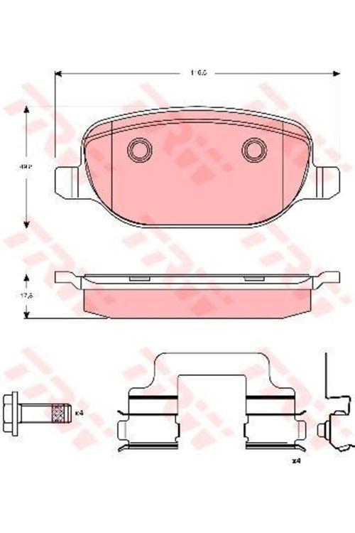 Gdb1649 Fren Balatası Arka Delta 08- / 159 05- Spıder 06- Brera 05-