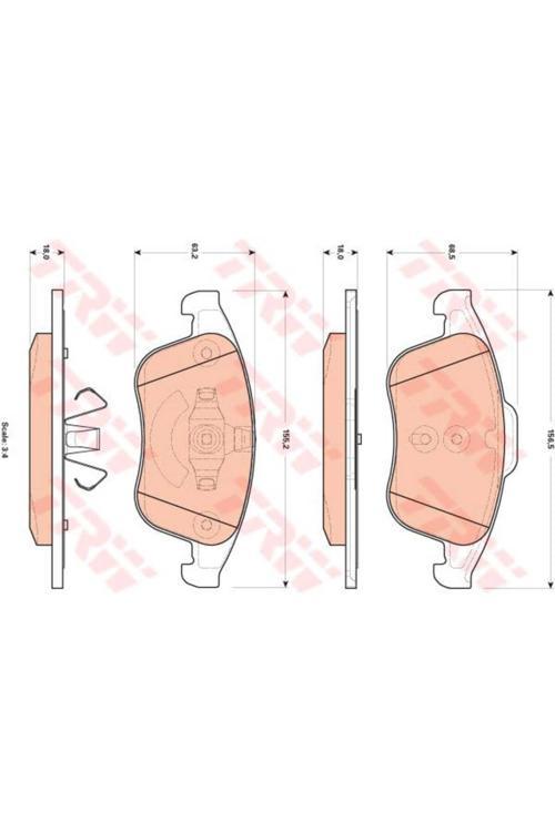 Gdb1896 Fren Balatası Ön Clıo Iv 13- 1.6 Rs Megane Iıı 08- Laguna Iıı 07- Scenic Iıı 08-