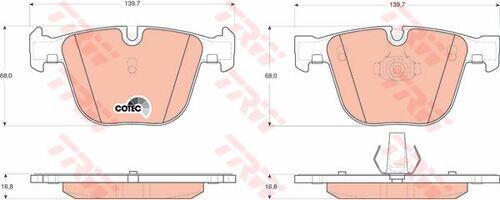 Gdb1502 Fren Balatası Arka Bmw 5 E60 E61 Bmw 6 E63 E64 Bmw 7 E65 E66 M5 E60 E61 Bmw X5 E70 Bmw X5 F15 Bmw X6 E71