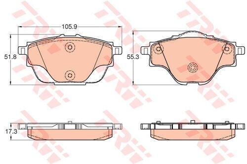 Gdb2034 Fren Balatası Arka 308 13- / C4 Grand Picasso 13- C4 Picasso 13-