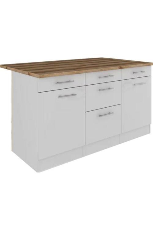 Aietes Mutfak Adası Alt Modül 150 Cm Beyaz -Tezgah Dahil