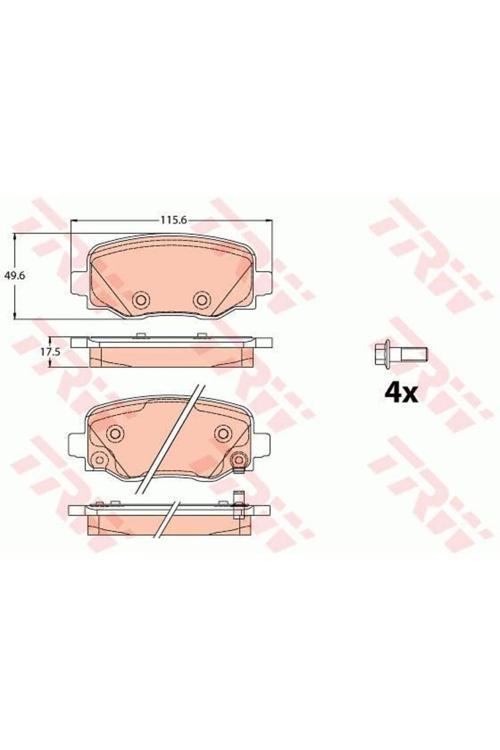Gdb2116 Fren Balatası Arka 500 X 14- / Renegade 14-