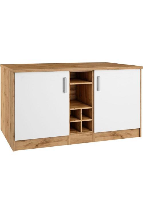 Helios Mutfak Alt Modül 2 Kapaklı -150 Cm Beyaz-Atlantikçam-Tezgah Dahil