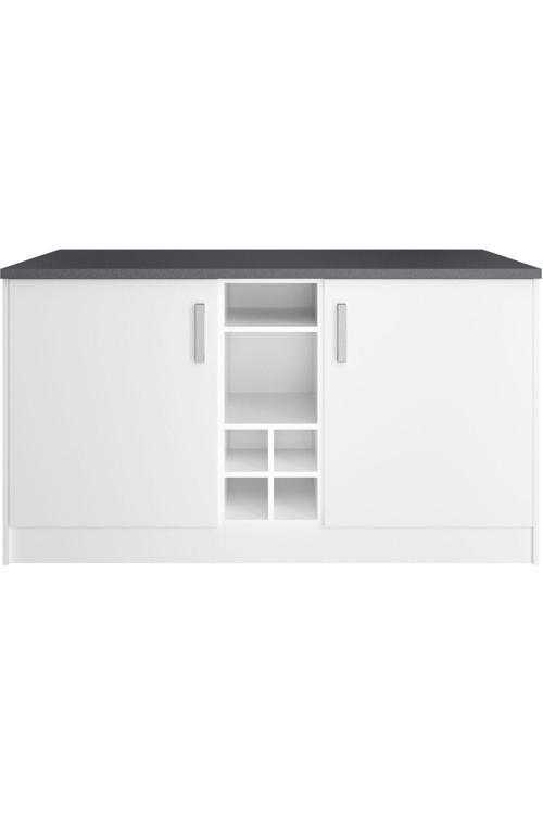 Helios Mutfak Alt Modül 2 Kapaklı -150 Cm Beyaz-Tezgah Dahil