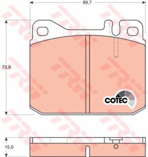 Gdb242 Fren Balatası Ön C123 200 230 240 250 280 300 R107 350 450 W116 280 300 350 450 W123 200 230 240 250 280 300