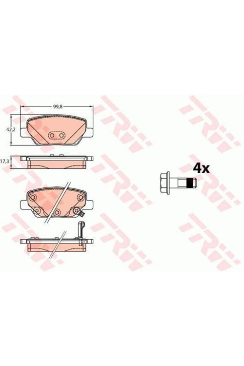 Gdb2156 Fren Balatası Arka Egea 15- Uyumlu