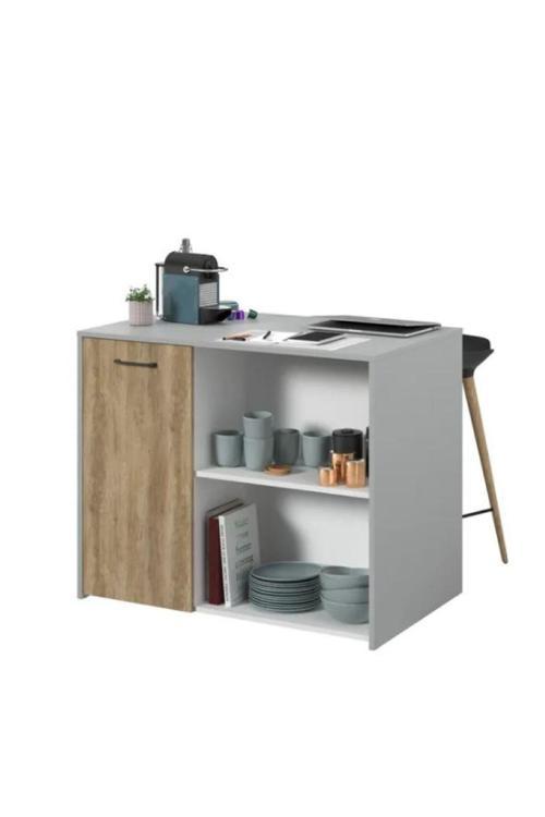 Karya Mutfak Adası -Alt Modül-1 Kapaklı- 100 Cm Beyaz -Tezgah Dahil