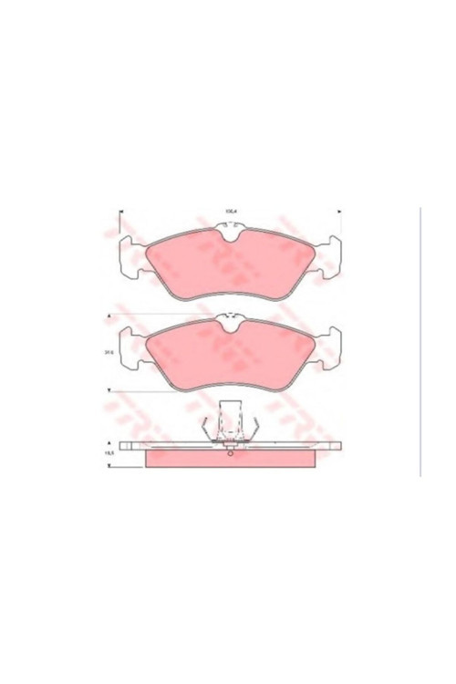 Balata Fren Arka-(Vw: Lt35 Volt 9706 Mercedes Sprinter 9706 ) - Trw-Gdb1263