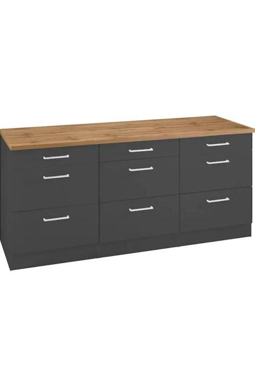 Lidya 9 Çekmeceli -Mutfak Dolabı-Çok Amaçlı Dolap-Alt Modül-180Cm