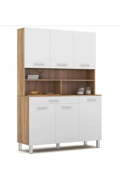 Liebe Çok Amaçlı Dolap-Mikrodalga-Erzak-Airfryer-Mutfak-Kiler Dolabı-Kahve Köşesi-Atlantikçam-120Cm