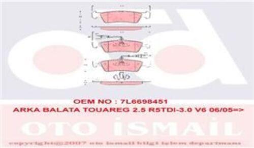 Gdb1672 Fren Balatası Arka Touareg 7L 03-