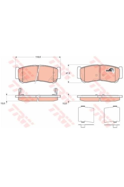Arka Fren Balatasi Santa Fe 2,2Crdi2,2Crdi Gls2,7 0306---83022Ba00, 583022Ba20, 583022Ba40,
