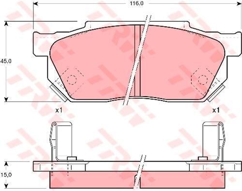 Gdb325 Fren Balatası Ön Civic 88-91 Accord 83-85 Crx 83-87 Prelude 86-