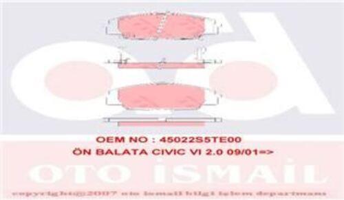 Gdb3250 Fren Balatası Ön Civic 01- Civic 05- S2000 99-