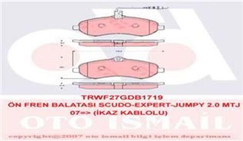 Gdb1719 Fren Balatası Ön Fişli Scudo 07- / Expert Iı 07- / Jumpy Iı 07- / Proace I 13-