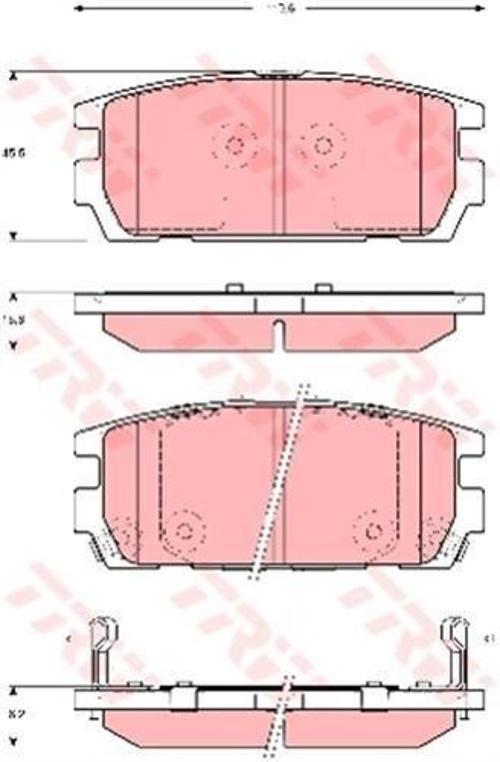 Gdb3296 Fren Balatası Arka Terracan 01- 2.9 Crdı