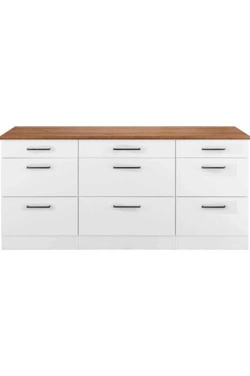 Samba Mutfak 9 Çekmeceli Alt Modül 200 Cm - Çok Amaçlı Dolap -Tezgah Dahil