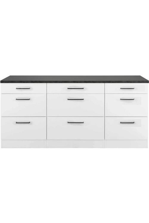 Samba Mutfak 9 Çekmeceli Alt Modül 200 Cm - Çok Amaçlı Dolap -Tezgah Dahil