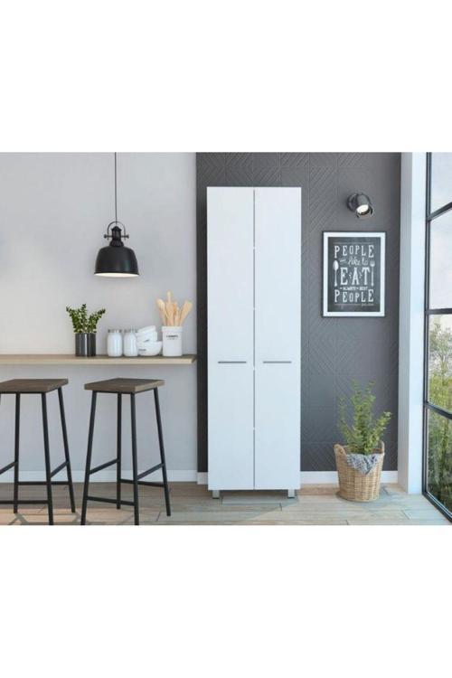 Sırma Çok Amaçlı Dolap,5 Raflı, 2 Kapaklı Mutfak Dolabı Kiler Dolabı Banyo Dolabı-60Cm