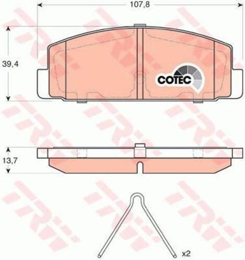 Gdb3311 Fren Balatası Arka Mazda 6 03-10 323 F 98- 626 97-02 Rx7 89- Premacy 9-