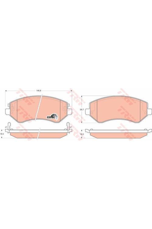 Gdb4126 Fren Balatası Ön Cherokee 01-08 / Voyager 00-08 Uyumlu