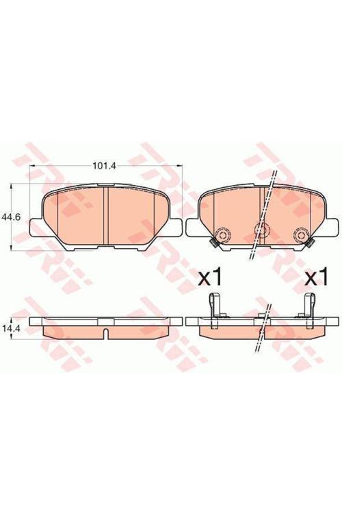 Fren Balatası Arka 4008 12 / C4 Aırcross 12 / Mazda 6 13 / Asx 10 Outlander 12