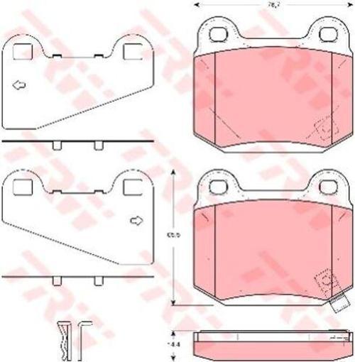 Trw Gdb3350 Fren Balatası Arka 350Z 03- / Lancer 03- / Impreza 00- 76,7 Mm-65,5 Mm-14,4 Mm 