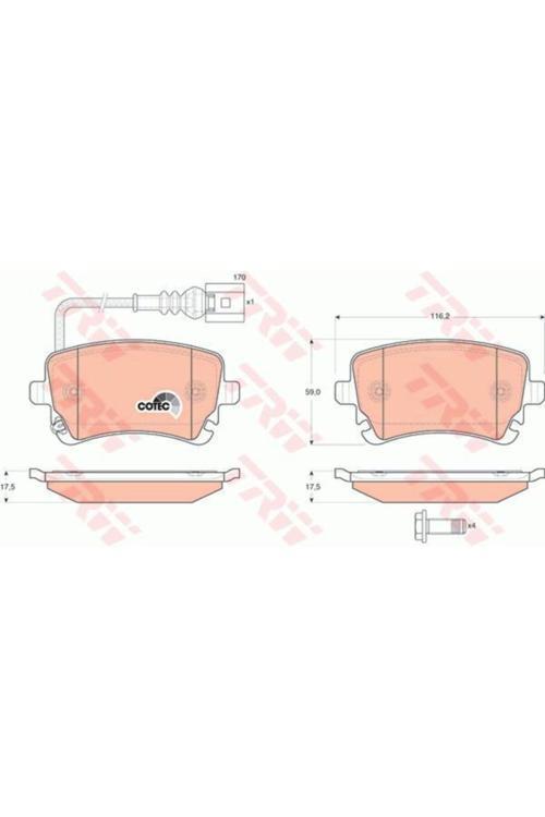 Vw Transporter T5-T6 2003-16 1,9-2,0-2,5 Arka Balata Marka