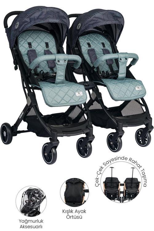 Fiorano New Kabin Boy İkiz Bebek Arabası - Trooper