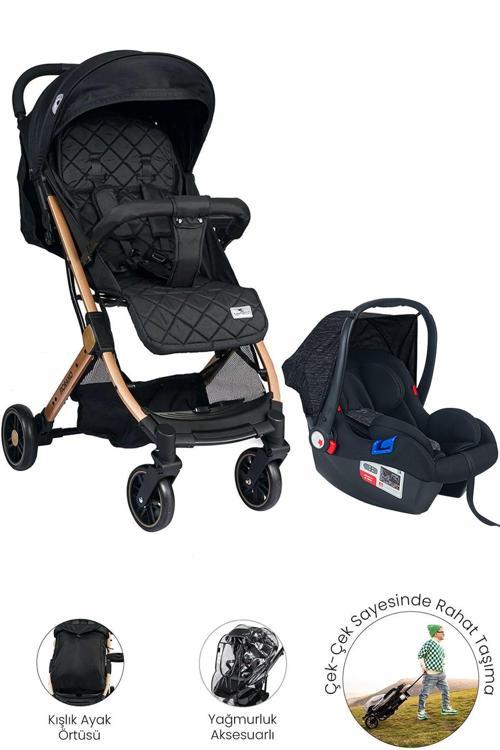 Fiorano Kabin Boy & Travel Set Bebek Arabası - Black