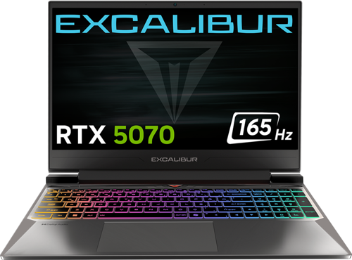 Excalibur G870 i7-13620H 32GB 2TB RTX5070 8GB 165Hz 15.6" W11P Gaming Laptop G870.1362-DX70R-C