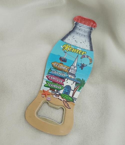Magnet Açacak Gazoz Şişe Açacağı Mıknatıslı Buzdolabı Süsü Bayrak Kule       