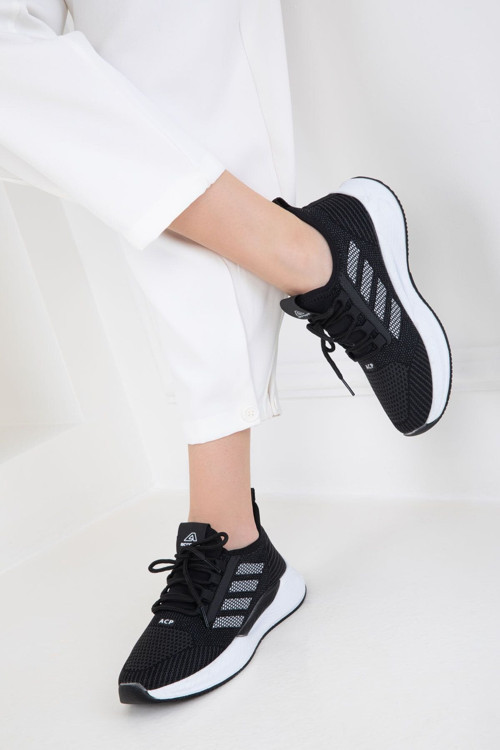 Erkek Sneaker Ayakkabı Boost Desenli Ortopedik Fileli Triko Hafif Taban Sneaker Günlük Yürüyüş Spor Ayakkabı