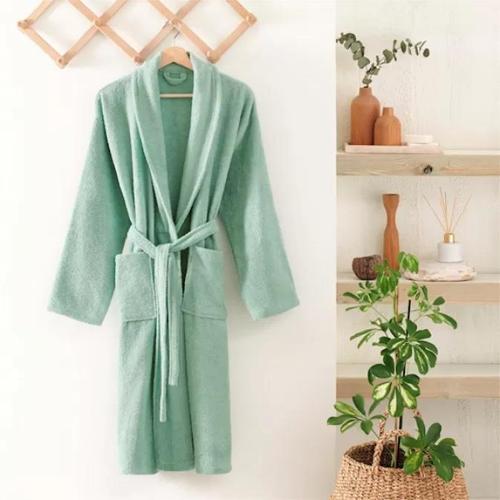 ŞALYAKA PAMUK BORNOZ L/XL MİNT YEŞİLİ