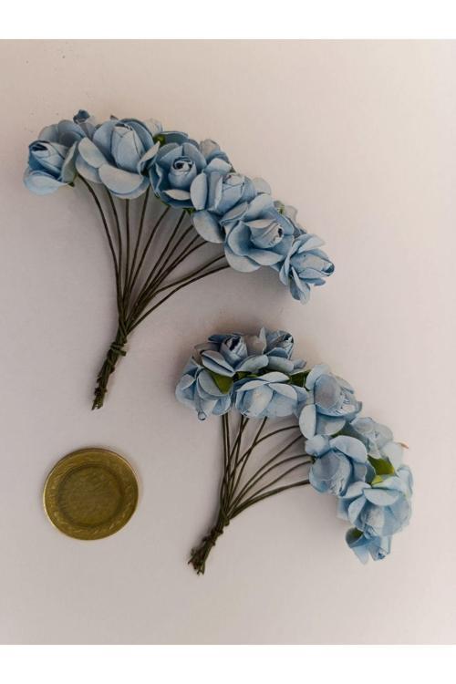 AÇIK MAVİ YAPAY ÇİÇEK 2 DEMET