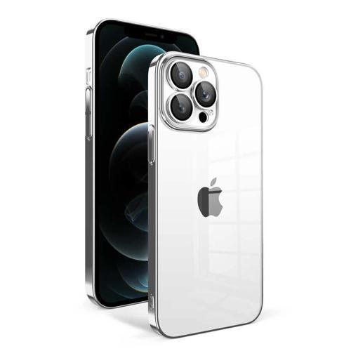 Apple iPhone 12 Pro Max Kılıf Kamera Korumalı Renkli Çerçeveli Zore Garaj Kapak