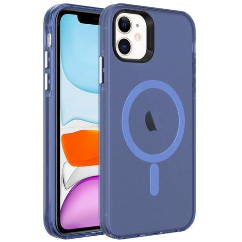 Apple iPhone 12 Kılıf Zore M-safe Şarj Özellikli Buzlu Transparan C-Pro Sert Kapak