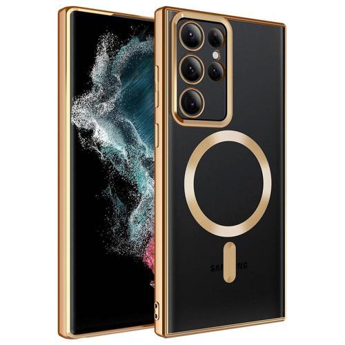 Galaxy S22 Ultra Kılıf M-safe Wireless Şarj Özellikli Zore Setro Silikon