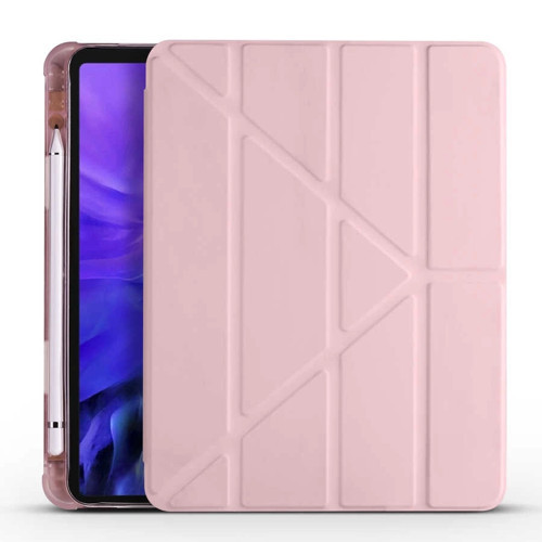 Apple iPad Air 10.9 2022 (5.Nesil) Kılıf Zore Tri Folding Kalem Bölmeli Standlı Kılıf